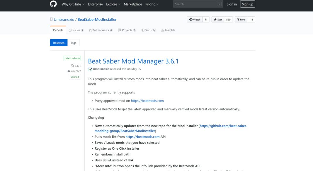 beat saber mod manager custom platforms